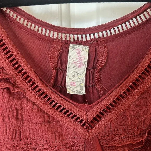 Free People Abigail Lace V-Neck Sleeveless Top - Picture 3 of 7